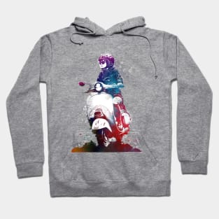 Motor scooter sport art Hoodie